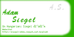 adam siegel business card